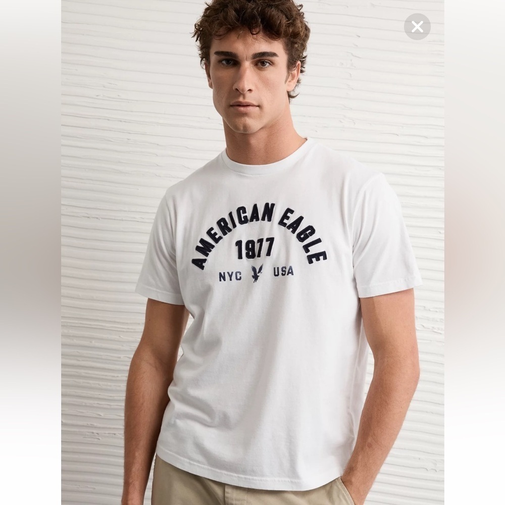 NWT American Eagle Outfitters AE Logo Graphic T-Shirt preppy cotton men’s size L